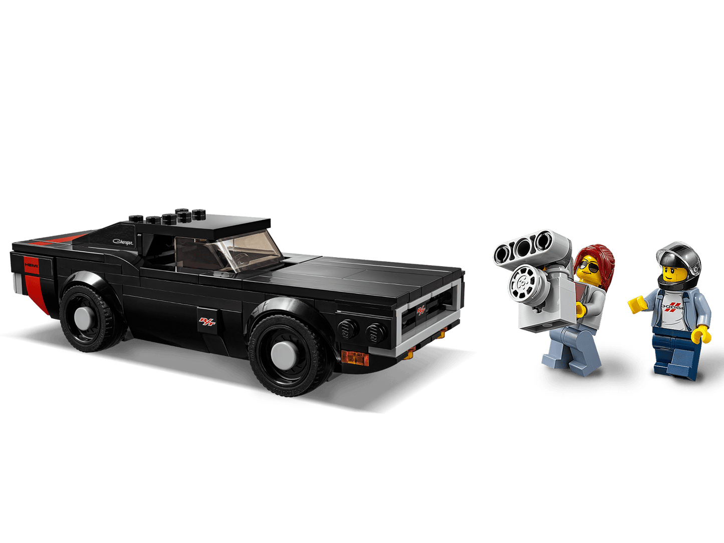 LEGO® Speed Champions 2018 Dodge Challenger SRT Demon and 1970 Dodge Charger R/T Race Cars - 75893 - 478 Piece Building Set