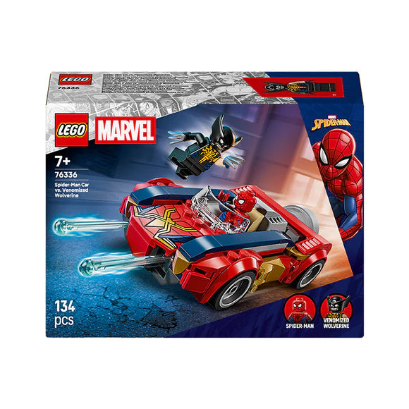 LEGO® ǀ Marvel Spider-Man Car vs. Venomized Wolverine Car - 76336 - 134 Piece Building Set