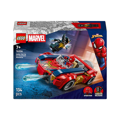 LEGO® ǀ Marvel Spider-Man Car vs. Venomized Wolverine Car - 76336 - 134 Piece Building Set