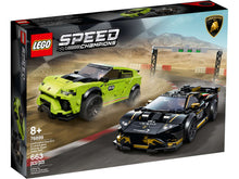 LEGO® Speed Champions  Lamborghini Urus ST-X and Lamborghini Huracan Super Trofeo Evo - 76899 - 663 Piece Building Set