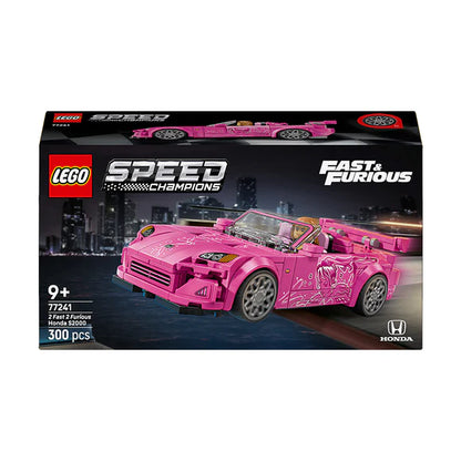 LEGO® Speed Champions 2 Fast 2 Furious Honda S2000 Pink Car - 77241 - 300 Piece Building Set