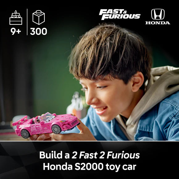 LEGO® Speed Champions 2 Fast 2 Furious Honda S2000 Pink Car - 77241 - 300 Piece Building Set