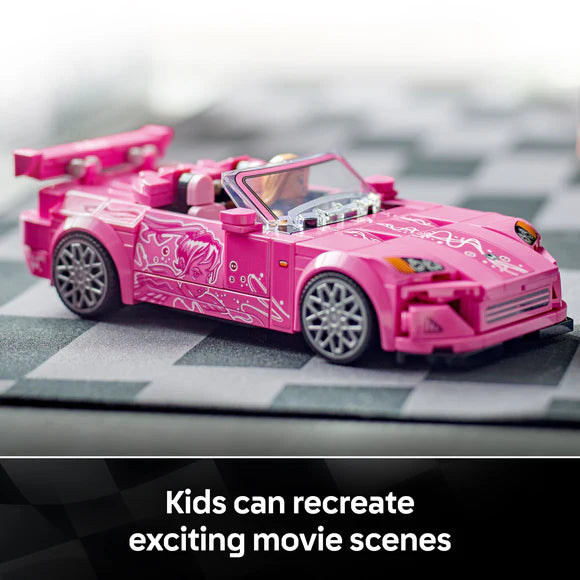 LEGO® Speed Champions 2 Fast 2 Furious Honda S2000 Pink Car - 77241 - 300 Piece Building Set