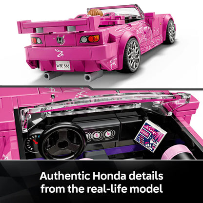 LEGO® Speed Champions 2 Fast 2 Furious Honda S2000 Pink Car - 77241 - 300 Piece Building Set