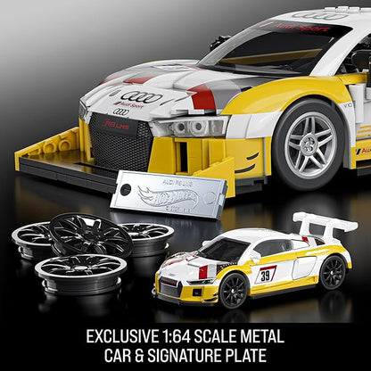 MATTEL BRICK SHOP™ Hot Wheels® Elite Series 2015 Audi R8 LMS - 820 Piece Building Set - 1:16 scale