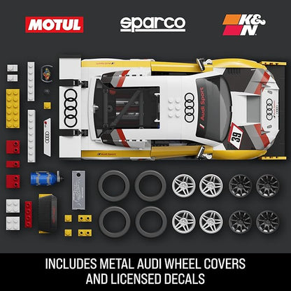 MATTEL BRICK SHOP™ Hot Wheels® Elite Series 2015 Audi R8 LMS - 820 Piece Building Set - 1:16 scale