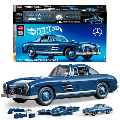 MATTEL BRICK SHOP™ Hot Wheels® Mercedes-Benz 300 Sl - 1600 Piece Building Set - 1:12 scale