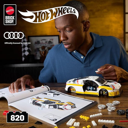 MATTEL BRICK SHOP™ Hot Wheels® Elite Series 2015 Audi R8 LMS - 820 Piece Building Set - 1:16 scale