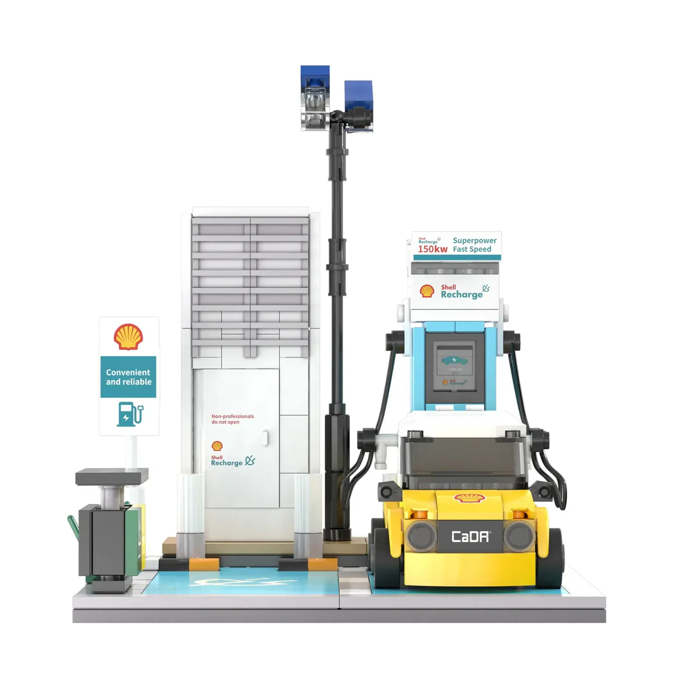 CADA 308-Piece Shell Charging Station — Compatible Building Set