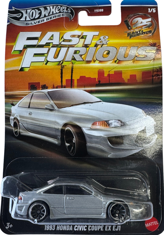 Hot Wheels© - Fast & Furious - Silver Series - 1990 Honda Civic Coupe EX EJ1 - 1/5