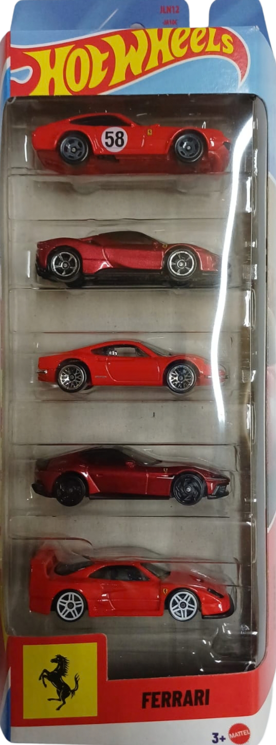 Hot Wheels© - "Ferrari Rosso" - 5 Pack - JLN12-M