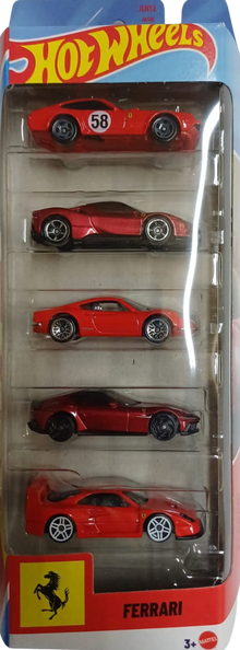 Hot Wheels© - "Ferrari Rosso" - 5 Pack - JLN12-M