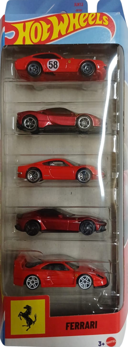 Hot Wheels© - "Ferrari Rosso" - 5 Pack - JLN12-M