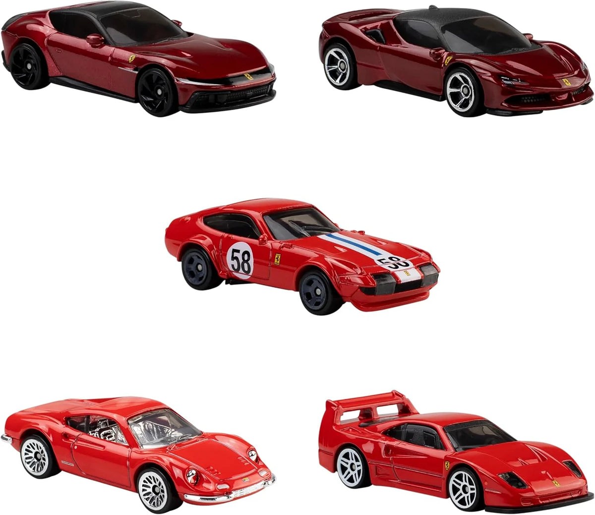 Hot Wheels© - "Ferrari Rosso" - 5 Pack - JLN12-M
