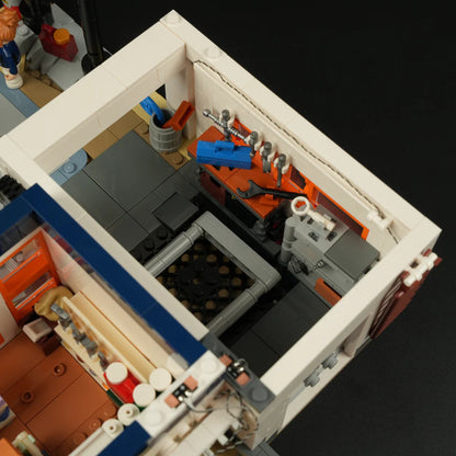 Lumibricks® Gas Station Road Trip — Modular Car Service Station with LED Lights — F9065 — 1608 Piece Building Set