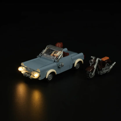 Lumibricks® Gas Station Road Trip — Modular Car Service Station with LED Lights — F9065 — 1608 Piece Building Set