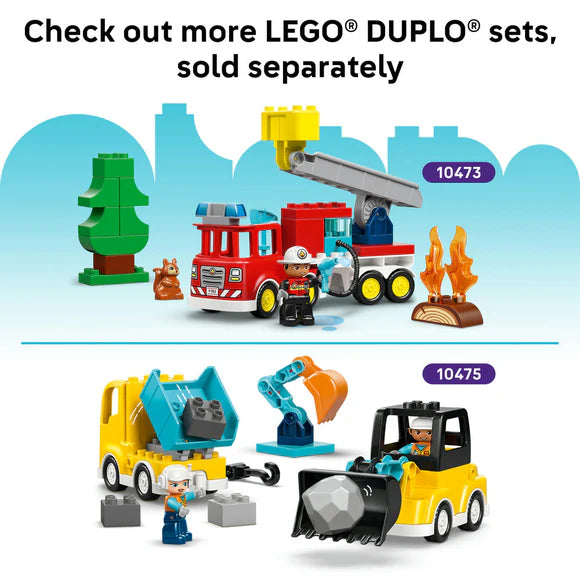 LEGO® DUPLO® Town Blue Police Motorcycle 10471 – 11 Piece Kids Playset