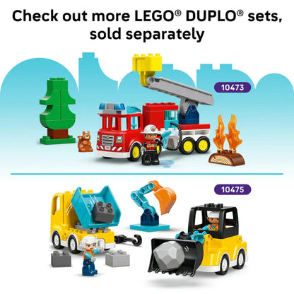 LEGO® DUPLO® Town Blue Police Motorcycle 10471 – 11 Piece Kids Playset