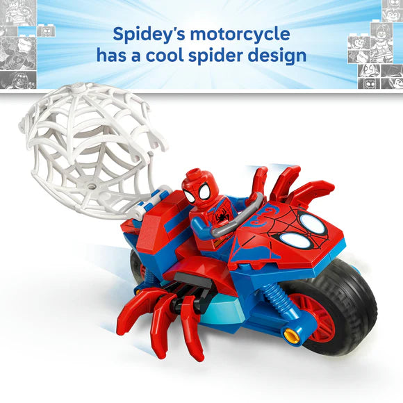 LEGO® ǀ Marvel Spidey And His Amazing Friends Spidey on his Motorcycle vs. Rhino - 11206 - 61 Piece Building Set