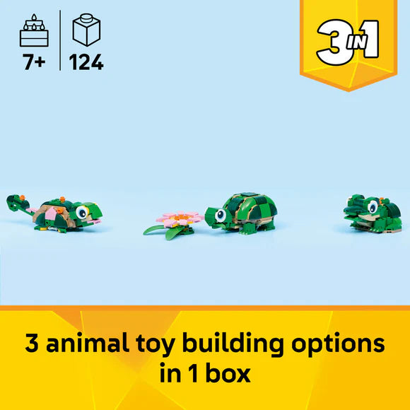 LEGO® Creator 3 in 1 Turtle with a Water Lily Flower - 31377 - 124 Piece Building Set