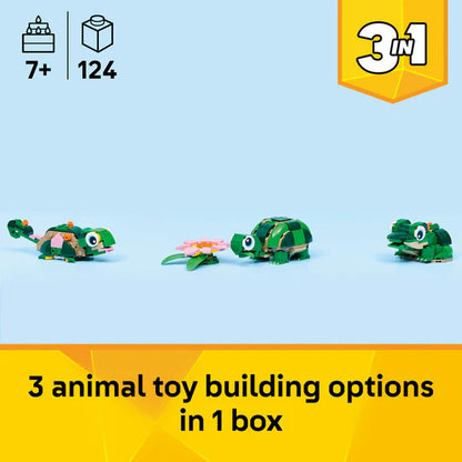 LEGO® Creator 3 in 1 Turtle with a Water Lily Flower - 31377 - 124 Piece Building Set