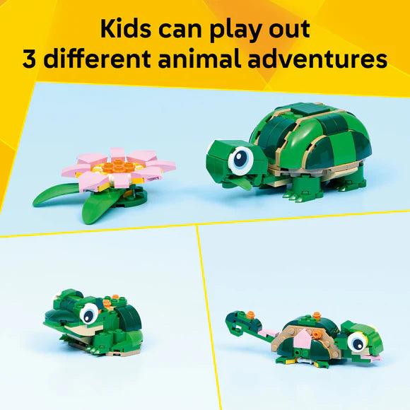 LEGO® Creator 3 in 1 Turtle with a Water Lily Flower - 31377 - 124 Piece Building Set