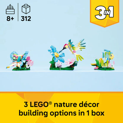 LEGO® Creator 3 in1 Wild Animals: Colourful Hummingbird Decor - 31384 - 312 Piece Building Set