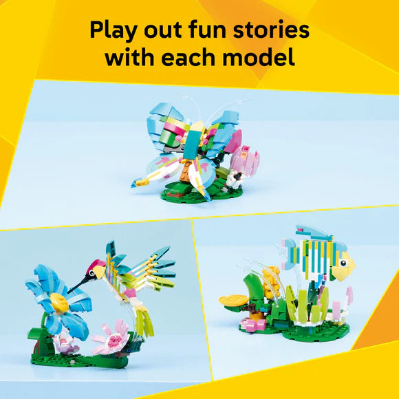 LEGO® Creator 3 in1 Wild Animals: Colourful Hummingbird Decor - 31384 - 312 Piece Building Set