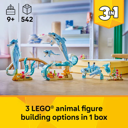 LEGO® Creator 3in1 Sea Animals: Beautiful Dolphins - 31385 - 542 Piece Building Set