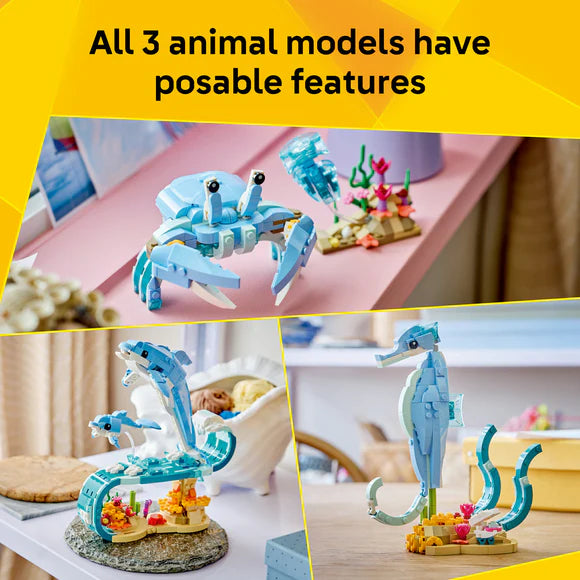 LEGO® Creator 3in1 Sea Animals: Beautiful Dolphins - 31385 - 542 Piece Building Set
