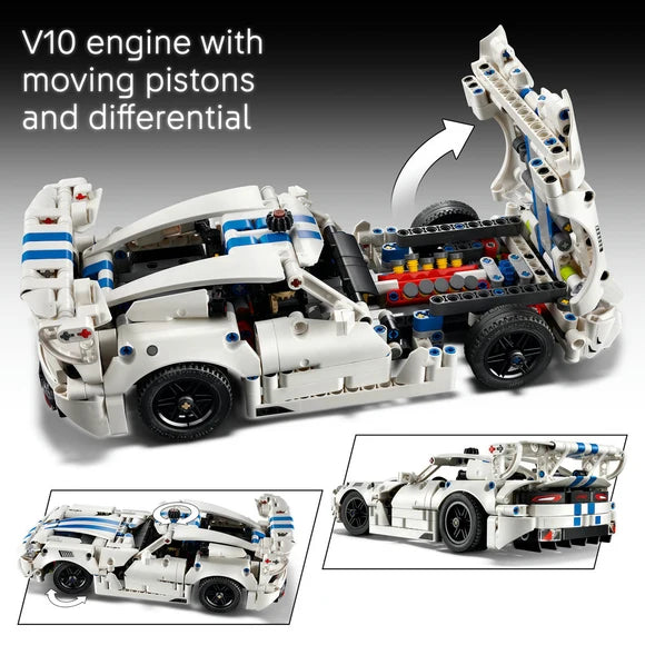 LEGO® Technic™ Dodge Viper GTS-R Sports Car — 42234 — 805 Piece Building Set