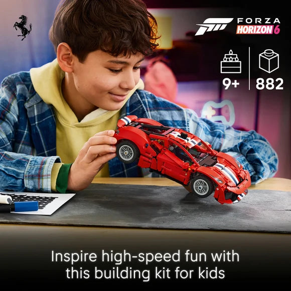 LEGO® Technic™ Ferrari 488 PISTA Car — 42235 — 882 Piece Building Set