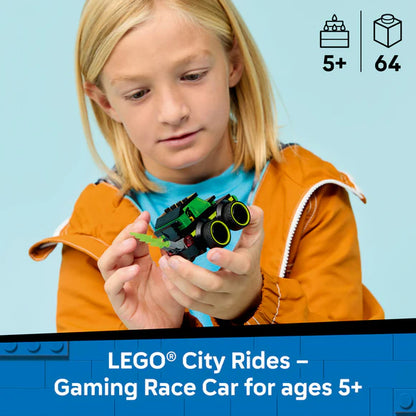 LEGO® City Rides – Gaming Race Car - 60484 - 64 Piece Building Set
