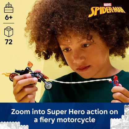 LEGO® ǀ Marvel Spider-Man vs. Ghost Rider Motorcycle - 76335 - 72 Piece Building Set