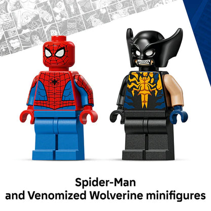 LEGO® ǀ Marvel Spider-Man Car vs. Venomized Wolverine Car - 76336 - 134 Piece Building Set