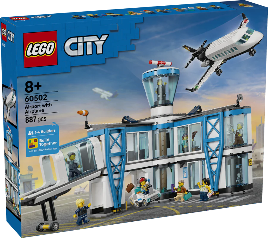 LEGO® City Airport with Airplane — 60502 — 887 Piece Building Set