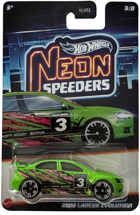 Hot Wheels© Neon Speeders - 2008 Lancer Evolution -  3/8
