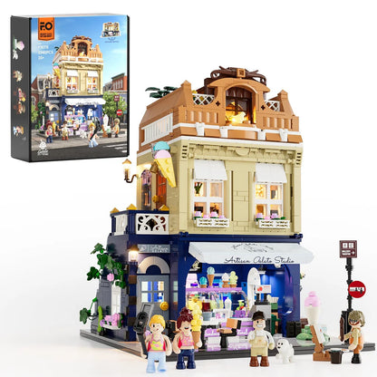 Lumibricks® | Funwhole® Gelato Store — Modular City Ice Cream Shop — F9078 — 1948 Piece Building Set