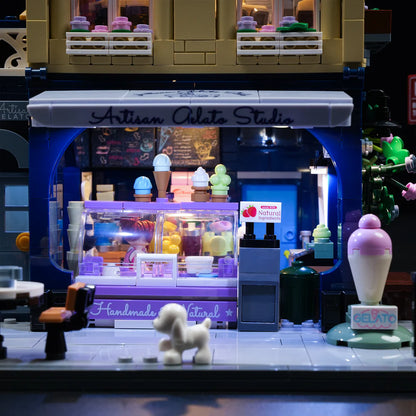 Lumibricks® | Funwhole® Gelato Store — Modular City Ice Cream Shop — F9078 — 1948 Piece Building Set