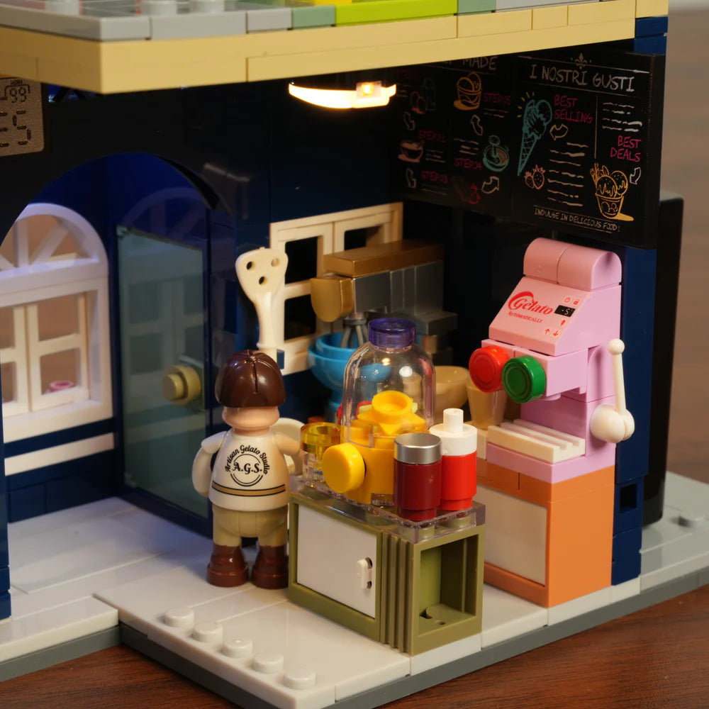 Lumibricks® | Funwhole® Gelato Store — Modular City Ice Cream Shop — F9078 — 1948 Piece Building Set