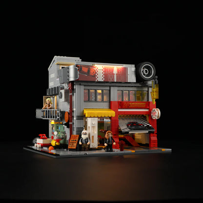 Lumibricks® Street MOD Garage — Street Fusion Modular Car Modification Shop with LED Lights — L9088 — 1935 Piece Building Set