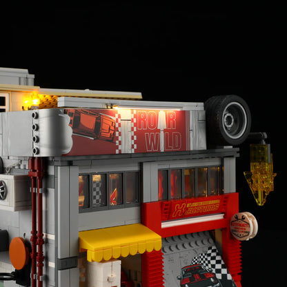 Lumibricks® Street MOD Garage — Street Fusion Modular Car Modification Shop with LED Lights — L9088 — 1935 Piece Building Set