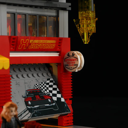 Lumibricks® Street MOD Garage — Street Fusion Modular Car Modification Shop with LED Lights — L9088 — 1935 Piece Building Set