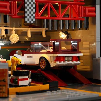 Lumibricks® Street MOD Garage — Street Fusion Modular Car Modification Shop with LED Lights — L9088 — 1935 Piece Building Set