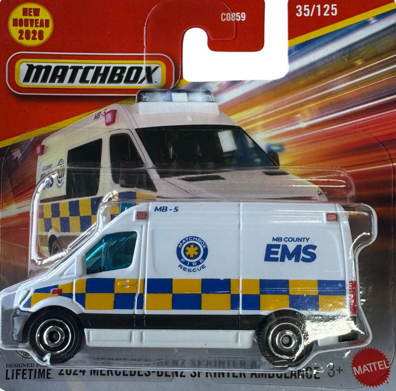 MATCHBOX© - 2024 Mercedes-Benz Sprinter Ambulance - 35/125