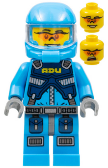 LEGO® Minifigure - Space - Alien Conquest - Alien Defense Unit Soldier 1 - Dark Azure Hips - ac001