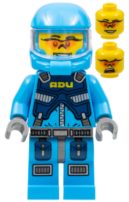LEGO® Minifigure - Space - Alien Conquest - Alien Defense Unit Soldier 1 - Dark Azure Hips - ac001