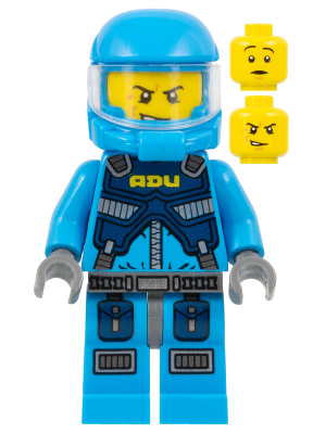 LEGO® Minifigure - Space - Alien Conquest - Alien Defense Unit Soldier 2 - Dark Azure Hips - ac005