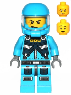 LEGO® Minifigure - Space - Alien Conquest - Alien Defense Unit Soldier 2 - Dark Azure Hips - ac016