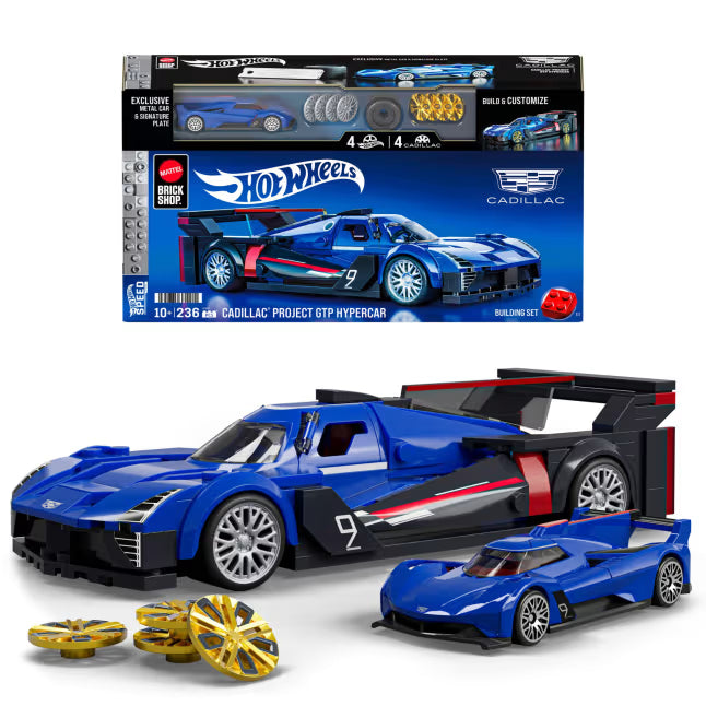 MATTEL BRICK SHOP™ Hot Wheels® Cadillac Project GTP Hypercar - 236 Piece Building Set - 1:32 scale